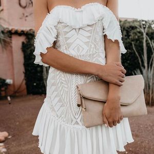Gorgeous white lace mini dress